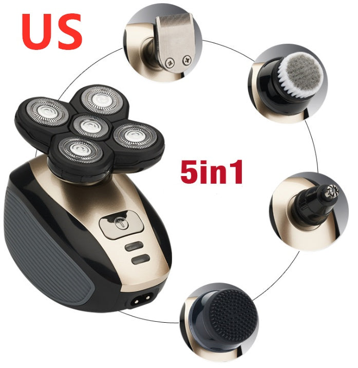 Electric Shaver 5 In 1 Multifunctiona Blade Razor For Men Shaved Head Rechargeable Shaving Machine Beard Nose Hair Trimmer
