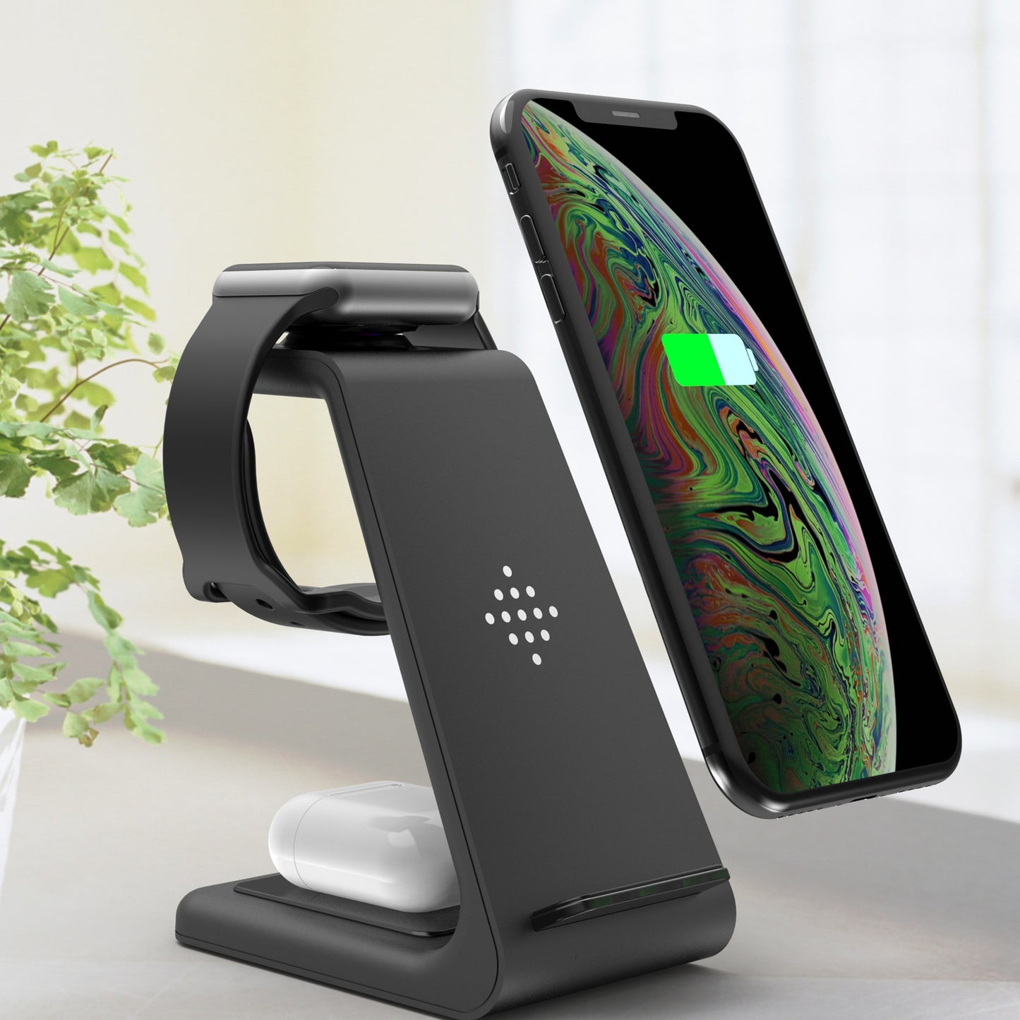 Fast Charging 3 in 1 Station Wireless Charger Stand Wireless Quick Charge Dock For Phone Holder