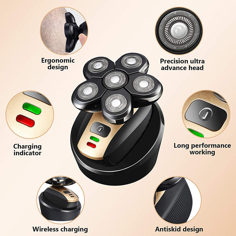 Electric Shaver 5 In 1 Multifunctiona Blade Razor For Men Shaved Head Rechargeable Shaving Machine Beard Nose Hair Trimmer